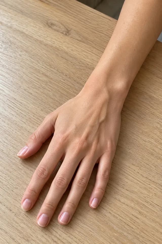 Beispielfoto eines KI-generierten Models vor der Anprobe von „Minimalist Leather Strap Watch“