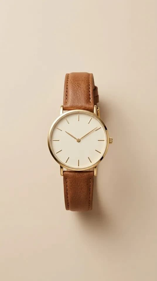 Produktbild: Minimalist Leather Strap Watch