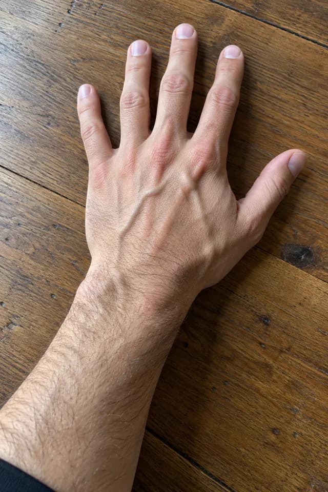 Beispielfoto eines KI-generierten Models vor der Anprobe von „Minimalist Leather Strap Watch“