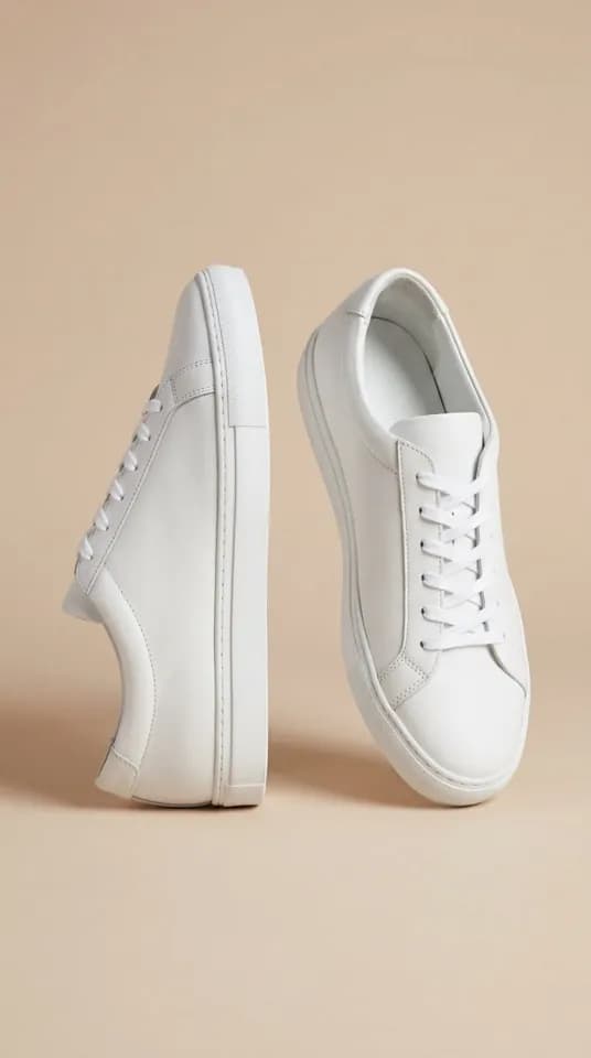 Product image: Minimal White Leather Sneakers