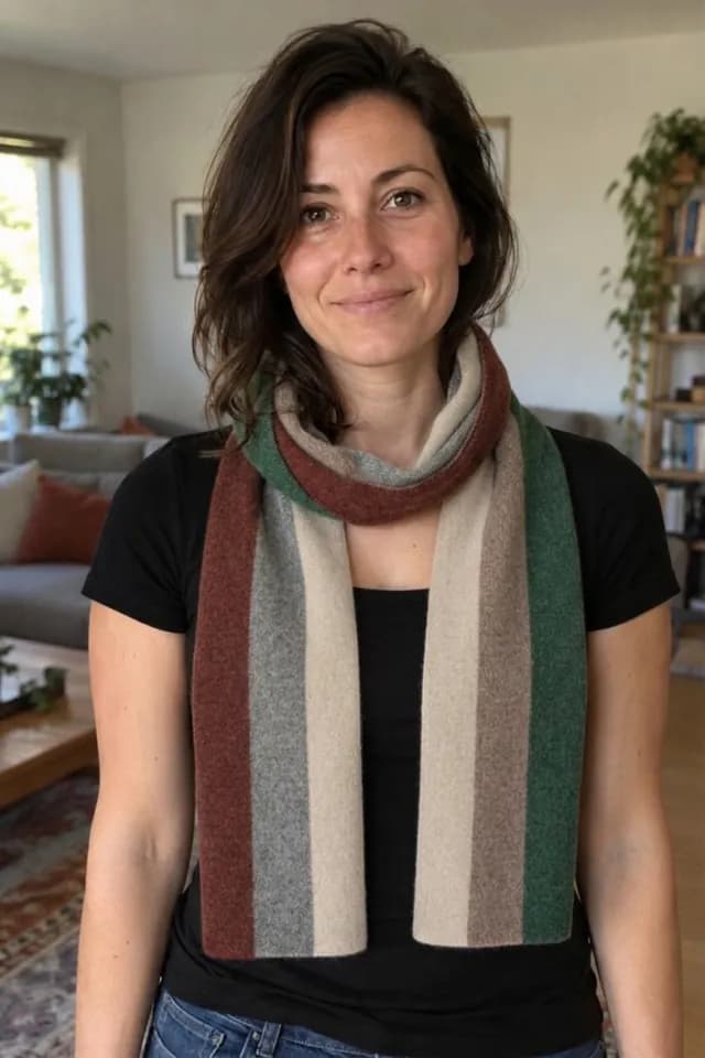 Aynada'nın “Cashmere Travel Scarf” için deneme sonucu