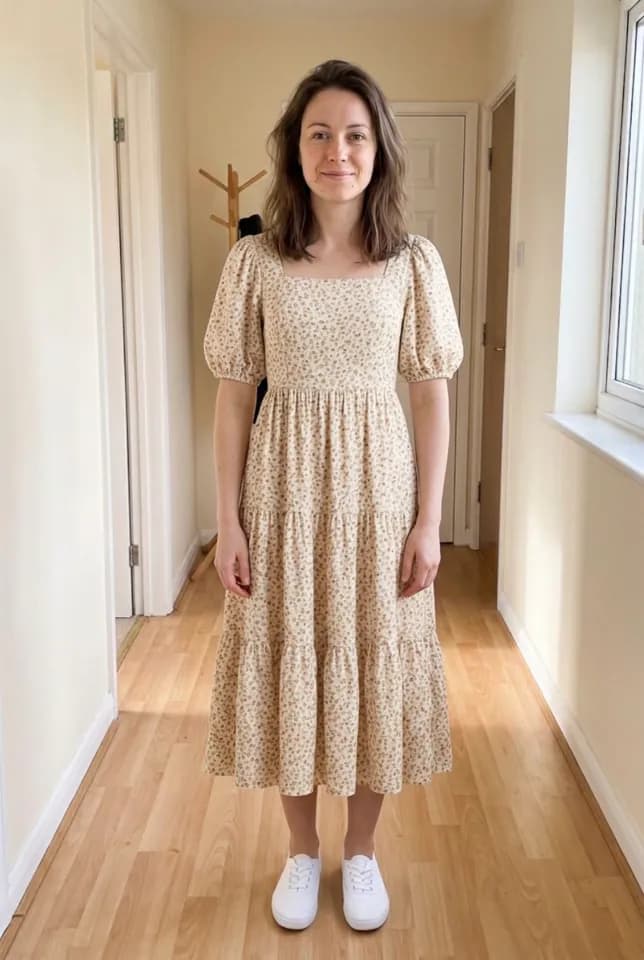 Aynada's try-on result for the Floral Print Summer Dress
